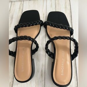 Sincerely Jules Black Sandals
